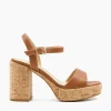 Discount Jodi - Tan Block Heeled Sandals