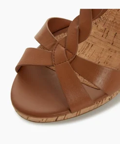 Online Koala - Tan Wedge Sandals