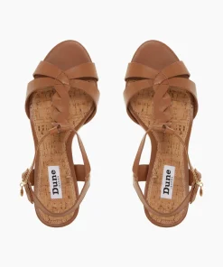 Online Koala - Tan Wedge Sandals