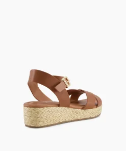 New Linnie - Tan Wedge Sandals