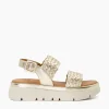 Cheap Lorris - Gold Flat Sandals