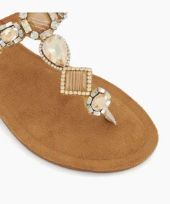 Discount Louise - Ecru Flat Sandals