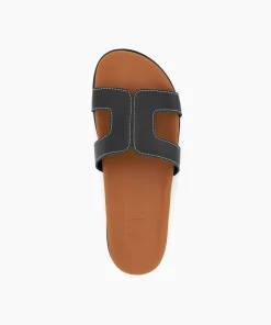 Sale Loupa - Black Flat Sandals