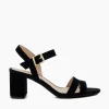 Cheap Merisa - Black Block Heeled Sandals