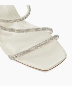 Hot Moonbeam - Ivory Block Heeled Sandals