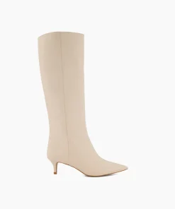 New Smooth - Ecru Knee High Boots