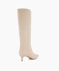 New Smooth - Ecru Knee High Boots